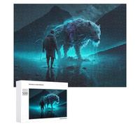 Puzzles 500 PCS pour Adolescents Magical Encounter in The Mountains Puzzles pour Adultes Jeux Relaxants Difficulté Défi Éducatif Difficile 500 PCS