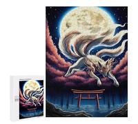 Puzzles 500 PCS pour Adolescents Magical Nine Tailed Fox Puzzle pour Adultes Jouets Anti-Stress Modèle À Assembler Cadeau d'anniversaire, Cadeaux, 500 PCS