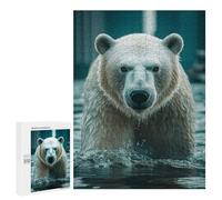 Puzzles 500 PCS pour Adolescents Majestic Polar Bear Puzzles pour Adultes - Jeux De Construction - Analyse Et Logique - Idées Cadeaux pour Toute La Famille 500 PCS