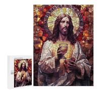 Puzzles 500 PCS pour Adolescents Mosaic Jesus Jeu De Puzzle Casse-tête Anti-Stress Stimulant À Compléter 500 PCS