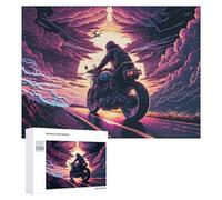 Puzzles 500 PCS pour Adolescents Motorcycle Adventure Sunset Road Puzzles pour Adultes - Jeux De Construction - Analyse Et Logique - Idées Cadeaux pour Toute La Famille 500 PCS