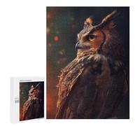 Puzzles 500 PCS pour Adolescents Mystic Owl Gaze Puzzles pour Adultes À Monter Soi-même - Jeux Éducatifs Et Amusants en Famille 500 PCS