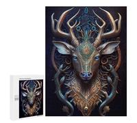 Puzzles 500 PCS pour Adolescents Mystical Cosmic Deer Puzzles pour Adultes Décoration Murale Jouet Difficile, Difficile, Stimulant À Compléter 500 PCS