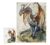 Puzzles 500 PCS pour Adolescents Mystical Dragon Sketch Puzzles pour Adultes Décoration Murale Jouet Difficile, Difficile, Stimulant À Compléter 500 PCS