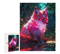 Puzzles 500 PCS pour Adolescents Mystical Fox in Enchanted Forest Puzzle Adulte Jeu Familial Une Œuvre d'art À Offrir en Cadeau À Toute La Famille 500 PCS