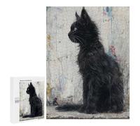 Puzzles 500 PCS pour Adolescents Noir Feline Grace Puzzles pour Adultes À Monter Soi-même - Jeux Éducatifs Et Amusants en Famille 500 PCS