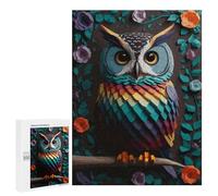 Puzzles 500 PCS pour Adolescents Owl Flower Puzzles pour Adultes Décoration Murale Jouet Difficile, Difficile, Stimulant À Compléter 500 PCS