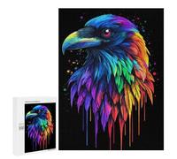 Puzzles 500 PCS pour Adolescents Pop Art Rainbow Raven Puzzles pour Adultes À Monter Soi-même - Jeux Éducatifs Et Amusants en Famille 500 PCS