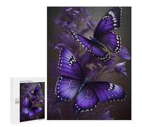 Puzzles 500 PCS pour Adolescents Purple Butterfly Artwork Puzzles pour Adultes Jeux Relaxants Difficulté Défi Éducatif Difficile 500 PCS