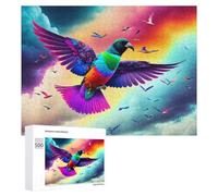 Puzzles 500 PCS pour Adolescents Rainbow Bird Sky Flight Jeux De Puzzle Relaxants Améliorent La Mémoire Offrez-Les en Cadeau À Toute La Famille 500 PCS