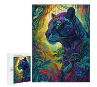 Puzzles 500 PCS pour Adolescents Rainbow Jaguar in Amazon Rainforest Puzzles pour Adultes Améliore La Mémoire Interaction Parent-Enfant Jouet Jeu Intellectuel 500 PCS
