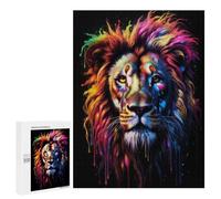 Puzzles 500 PCS pour Adolescents Rainbow Lion Puzzles pour Adultes Décoration Murale Jouet Difficile, Difficile, Stimulant À Compléter 500 PCS