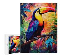 Puzzles 500 PCS pour Adolescents Rainbow Toucan in Paradise Puzzles pour Adultes Jeux Relaxants Difficulté Défi Éducatif Difficile 500 PCS