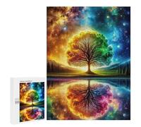 `Puzzles 500 PCS pour Adolescents Rainbow Tree Cosmic Puzzles pour Adultes Jeux De Détente Découpe De Précision Offre Spéciale Cadeaux pour Toute La Famille 500 PCS