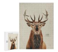 Puzzles 500 PCS pour Adolescents Red Deer in Winter Puzzles pour Adultes - Jeux De Construction - Analyse Et Logique - Idées Cadeaux pour Toute La Famille 500 PCS