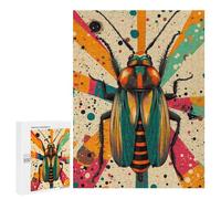 Puzzles 500 PCS pour Adolescents Retro Cockroach Art Artistic Cockroach in Abstract Style Puzzle Adulte Jeu Familial Une Œuvre d'art À Offrir en Cadeau À Toute La Famille 500 PCS