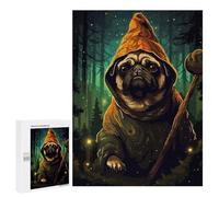 `Puzzles 500 PCS pour Adolescents Retro Pixel Art Pug Wizard Puzzles pour Adultes Jeux De Détente Découpe De Précision Offre Spéciale Cadeaux pour Toute La Famille 500 PCS
