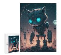 Puzzles 500 PCS pour Adolescents Robotic Cat in Space -4 Jeu De Puzzle Casse-tête Anti-Stress Stimulant À Compléter 500 PCS