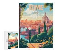 Puzzles 500 PCS pour Adolescents Rome Italy Puzzles pour Adultes Jeu De Réflexion Cadeau d'anniversaire Difficile À Compléter 500 PCS