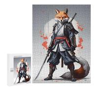 Puzzles 500 PCS pour Adolescents Samurai Fox Puzzle pour Adultes Jouets Anti-Stress Modèle À Assembler Cadeau d'anniversaire, Cadeaux, 500 PCS