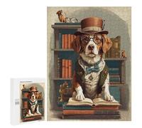 Puzzles 500 PCS pour Adolescents Smart Brittany Spaniel Dog Jeu De Puzzle Casse-tête Anti-Stress Stimulant À Compléter 500 PCS
