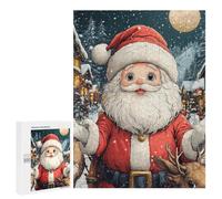 `Puzzles 500 PCS pour Adolescents Smiling Santa Claus Christmas Funny Puzzles pour Adultes Jeux De Détente Découpe De Précision Offre Spéciale Cadeaux pour Toute La Famille 500 PCS