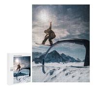 Puzzles 500 PCS pour Adolescents Snowboarder on Rail Puzzles pour Adultes Décoration Murale Jouet Difficile, Difficile, Stimulant À Compléter 500 PCS