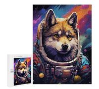 Puzzles 500 PCS pour Adolescents Space Wolf Explorer Puzzles pour Adultes Améliore La Mémoire Défi Éducatif Réduction du Stress Cadeaux 500 PCS
