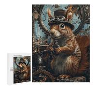 Puzzles 500 PCS pour Adolescents Steampunk Animal Squirrel Puzzle Adulte Jeu Familial Une Œuvre d'art À Offrir en Cadeau À Toute La Famille 500 PCS