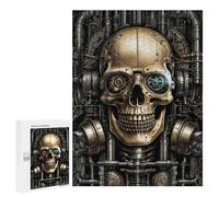 Puzzles 500 PCS pour Adolescents Steampunk Headphones Skull Puzzles pour Adultes À Monter Soi-même - Jeux Éducatifs Et Amusants en Famille 500 PCS