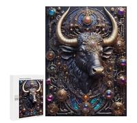 Puzzles 500 PCS pour Adolescents Steampunk Mighty Bull Puzzles pour Adultes Décoration Murale Jouet Difficile, Difficile, Stimulant À Compléter 500 PCS