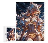Puzzles 500 PCS pour Adolescents Tattooed Fox Girl Puzzles pour Adultes Jeux Amusants Difficile Difficile À Compléter 500 PCS