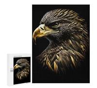 Puzzles 500 PCS pour Adolescents The Gold Black Eagle Puzzle pour Adultes Jouets Anti-Stress Modèle À Assembler Cadeau d'anniversaire, Cadeaux, 500 PCS