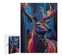 Puzzles 500 PCS pour Adolescents The Majestic Deer Puzzles pour Adultes Décoration Murale Jouet Difficile, Difficile, Stimulant À Compléter 500 PCS
