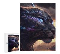 Puzzles 500 PCS pour Adolescents Thunderous Leopard Epic Wildlife Artwork Puzzles pour Adultes - Jeux De Construction - Analyse Et Logique - Idées Cadeaux pour Toute La Famille 500 PCS