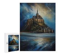 Puzzles 500 PCS pour Adolescents Timeless Mont Saint Michel Jeu De Puzzle Casse-tête Anti-Stress Stimulant À Compléter 500 PCS