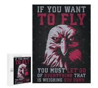 Puzzles 500 PCS pour Adolescents to Fly Eagle Motivation Puzzle pour Adultes Jouets Anti-Stress Modèle À Assembler Cadeau d'anniversaire, Cadeaux, 500 PCS