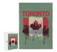 Puzzles 500 PCS pour Adolescents Toronto Skyline Jeu De Puzzle Casse-tête Anti-Stress Stimulant À Compléter 500 PCS