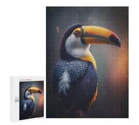 `Puzzles 500 PCS pour Adolescents Toucan Bird Animals Puzzles pour Adultes Jeux De Détente Découpe De Précision Offre Spéciale Cadeaux pour Toute La Famille 500 PCS