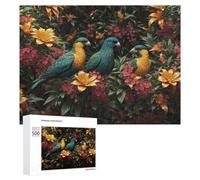 Puzzles 500 PCS pour Adolescents Tropical Birds in Bloom Jeux De Puzzle Relaxants Améliorent La Mémoire Offrez-Les en Cadeau À Toute La Famille 500 PCS
