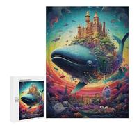 Puzzles 500 PCS pour Adolescents Whale Castle Fantasy Jeux De Puzzle Relaxants Améliorent La Mémoire Offrez-Les en Cadeau À Toute La Famille 500 PCS