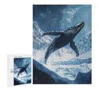 Puzzles 500 PCS pour Adolescents Whale Leaping Over Mountains Puzzles pour Adultes Jeu De Réflexion Cadeau d'anniversaire Difficile À Compléter 500 PCS