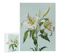 Puzzles 500 PCS pour Adolescents White Flower Lily Easter Jeu De Puzzle Casse-tête Anti-Stress Stimulant À Compléter 500 PCS