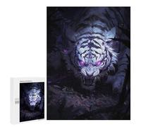 Puzzles 500 PCS pour Adolescents White Tiger Roar -1 Puzzle pour Adultes Jouets Anti-Stress Modèle À Assembler Cadeau d'anniversaire, Cadeaux, 500 PCS