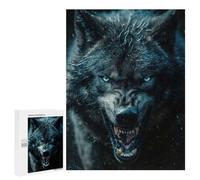 Puzzles 500 PCS pour Adolescents Wild Black Wolf Puzzles pour Adultes Jeu De Réflexion Cadeau d'anniversaire Difficile À Compléter 500 PCS
