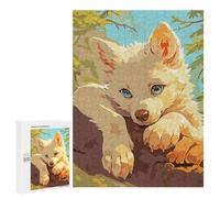 Puzzles 500 PCS pour Adolescents Wolf Dog Cute Forest Puzzles pour Adultes - Jeux De Construction - Analyse Et Logique - Idées Cadeaux pour Toute La Famille 500 PCS