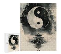 Puzzles 500 PCS pour Adolescents Yin Yang Temple Jeu De Puzzle Casse-tête Anti-Stress Stimulant À Compléter 500 PCS