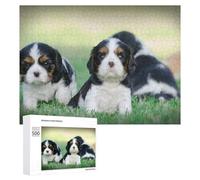 Puzzles 500 PCS pour Adultes Cavalier Puppies Puzzles pour Adultes Jeux De Famille Difficile Difficile pour Anniversaire, Noël 500 PCS