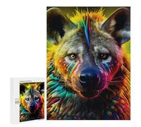Puzzles 500 PCS pour Adultes Colorful Wolf Portrait-38 Puzzle, Jouet, Décoration Murale, mais Amusant Et Humoristique, Cadeau d'anniversaire Unique 500 PCS
