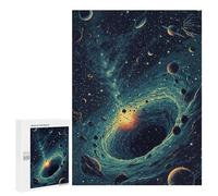 Puzzles 500 PCS pour Adultes Cosmic Galaxy Space Swirl Adolescents Puzzles Jeu Manuel Découpe De Précision Aide À Stimuler Le Cerveau 500 PCS
